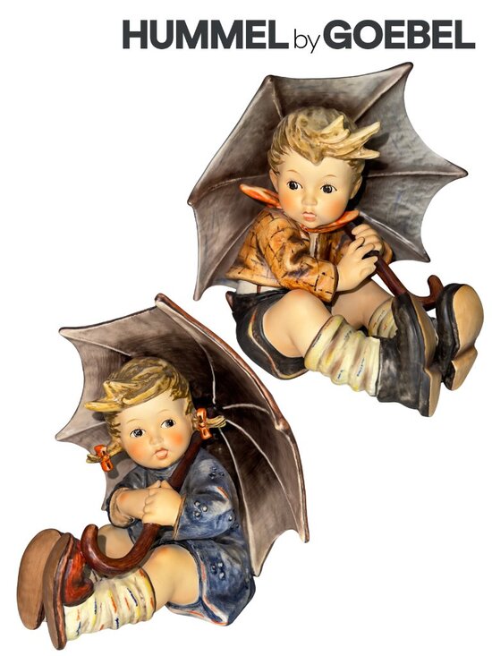 Hummel Other - M.I. Hummel Goebel Umbrella Boy & Girl Porcelain Figurine Set
